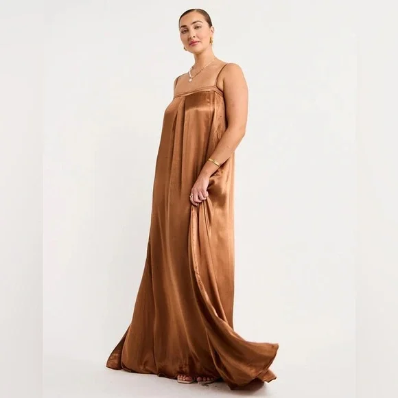 Shona Joy | Dresses | La Lune Column Maxi Dress In Almond | Poshmark